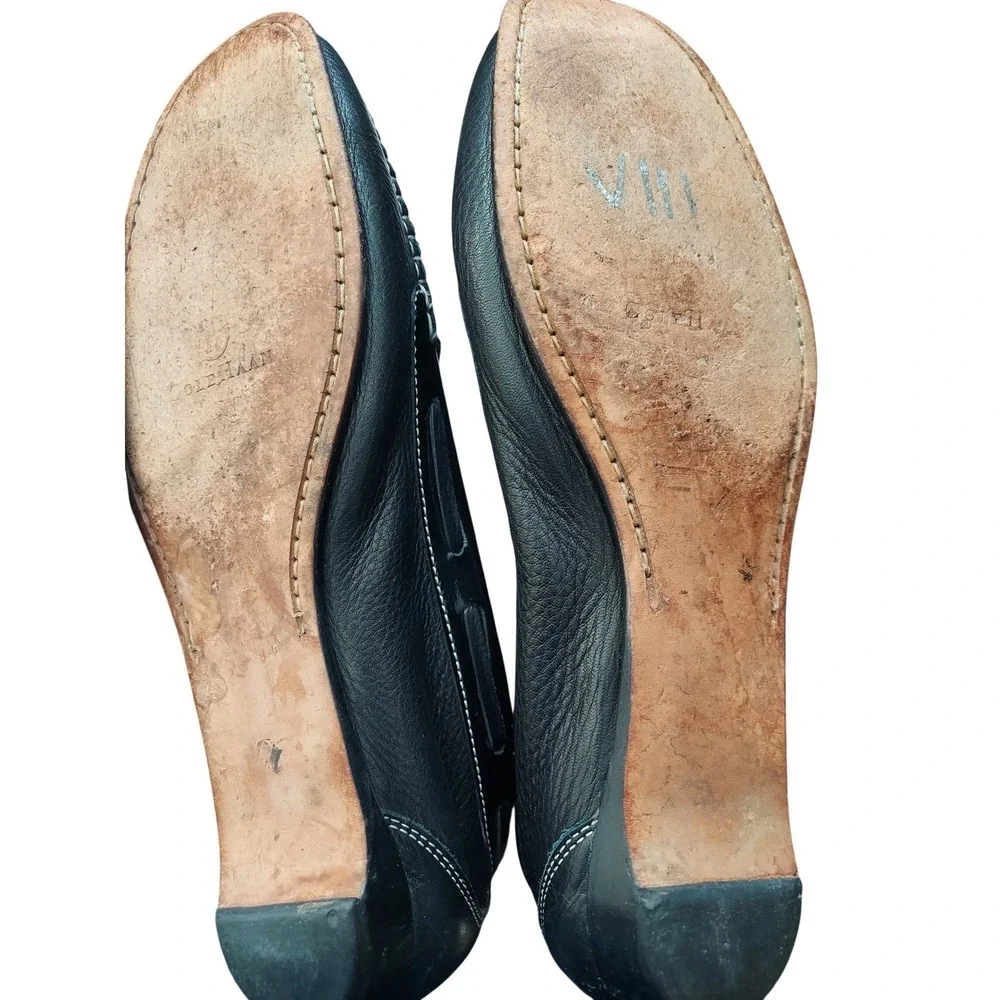 Cole Haan Black Pebbled Leather Penny Loafers w/ Air Cushion Insole 8B